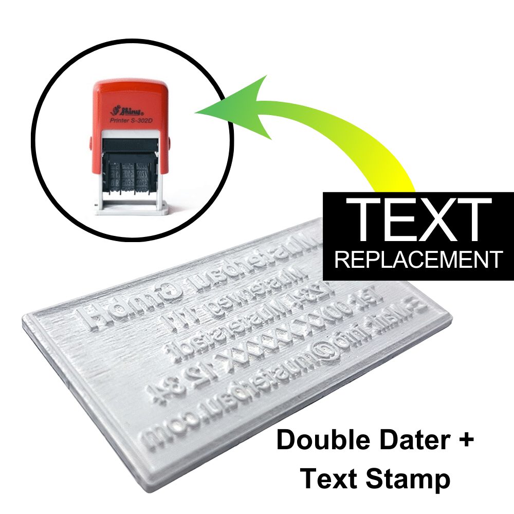 Double Dater + Text Stamp - Text Replace Only
