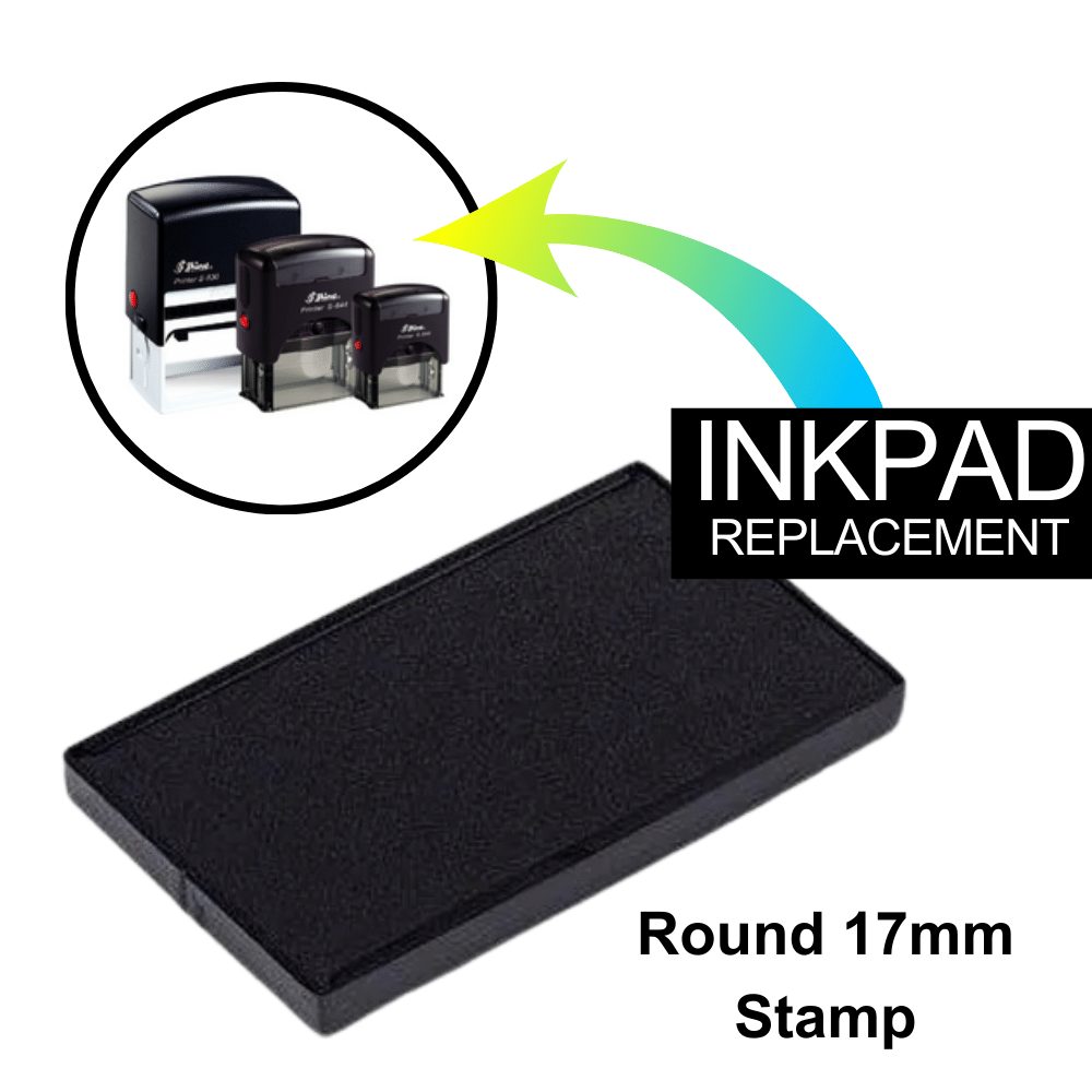 Round 17mm Custom Stamp - Ink Pad Replace