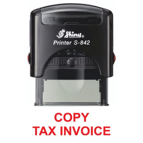 Shiny 38x14mm Stock Stamp - Copy Tax Invoice