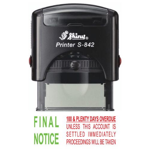Shiny 38x14mm Stock Stamp - Final Notice with Paragraph