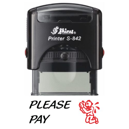 Shiny 38x14mm Stock Stamp - Please Pay Crying