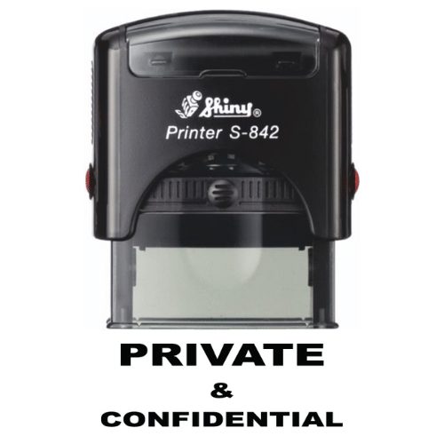 Shiny 38x14mm Stock Stamp - Private & Confidential
