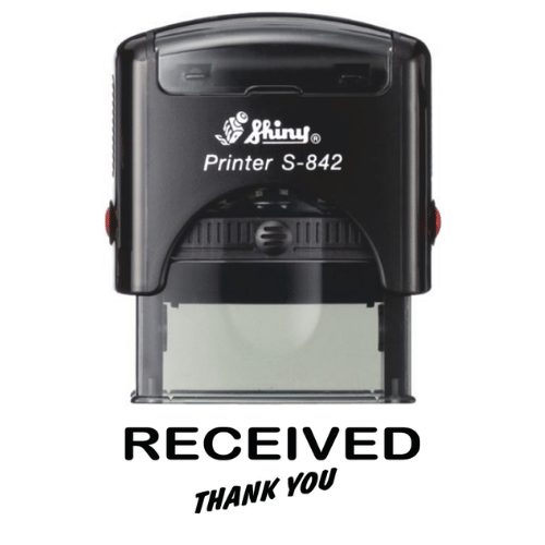 Shiny 38x14mm Stock Stamp - Received Thank you