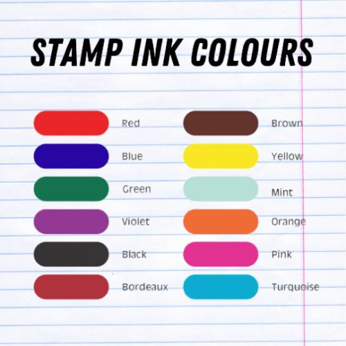 Shiny Stamp Ink Colours