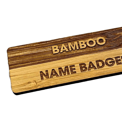 Bamboo Wood Name Badge