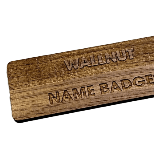Wallnut Wood Name Badge