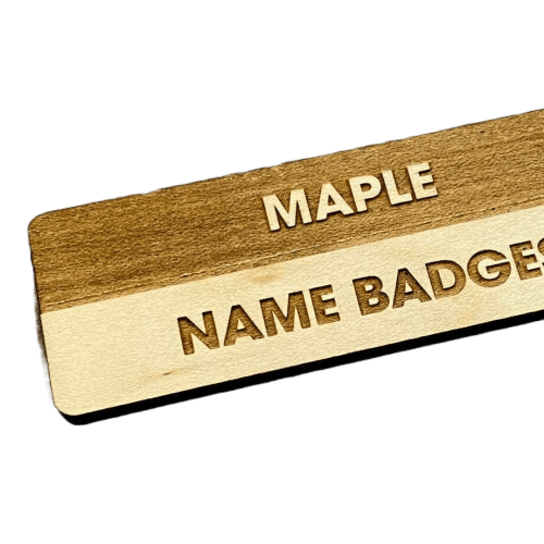 Maple Wood Name Badge