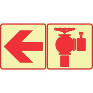 HYDRANT PHOTOLUMINESCENT (GLOW IN THE DARK) SAFETY SIGN (F18)