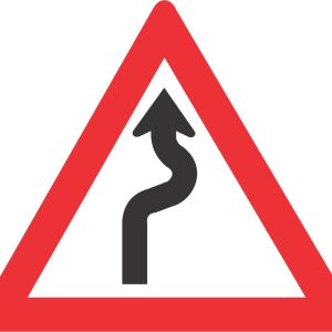 WINDING ROAD (RIGHT - LEFT) ROAD SIGN (W208)