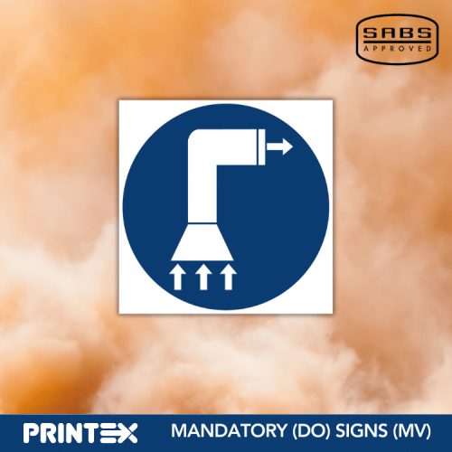 AIR EXTRACTION SHALL BE USED SAFETY SIGN (MV13)