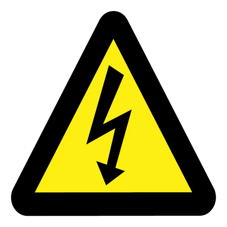 BEWARE OF ELECTRIC SHOCK SABS SAFETY SIGN (WW 7)