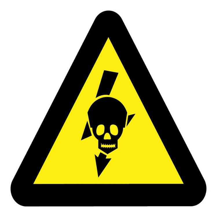 BEWARE OF EXPOSED LIVE HIGH VOLTAGE EQUIPMENT SAFETY SIGN (WW 23)