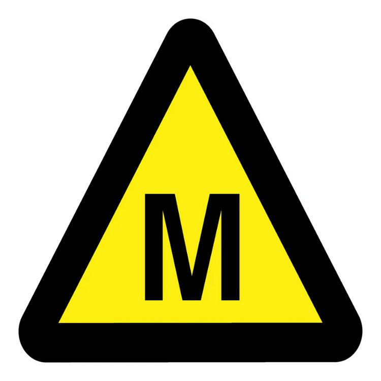 BEWARE OF METHANE SAFETY SIGN (WW9)