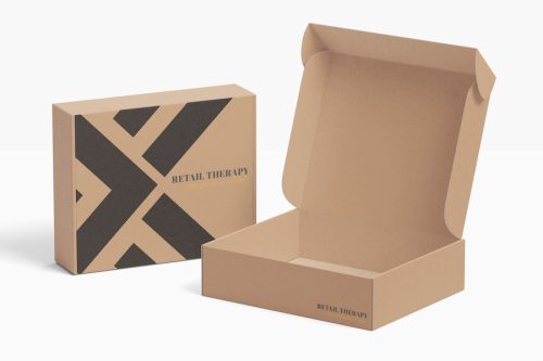 Kraft Shipper Box (Black Print)