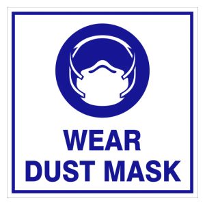 DUST AREA WEAR A DUST MASK SAFETY SIGN (C35) (3)