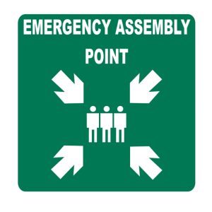 EMERGENCY ASSEMBLY POINT SAFETY SIGN (GA 26)