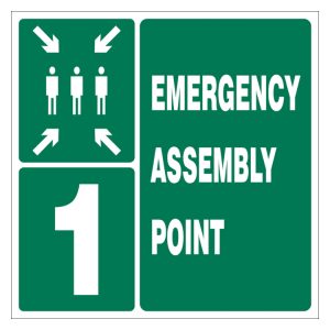 EMERGENCY ASSEMBLY POINT SAFETY SIGN (GA 26.1)