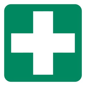 FIRST-AID EQUIPMENT SAFETY SIGN (GA 1)