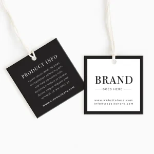 Custom Square Product Tags