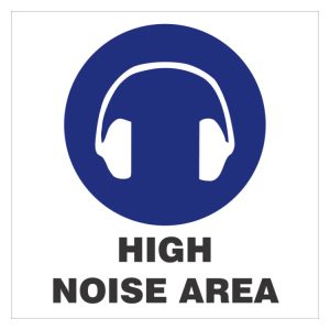 HEARING PROTECTION WITH HIGH NOISE AREA SAFETY SIGN (M107)