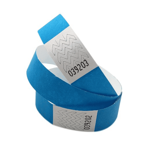 Plain Tyvek Wristbands - Blue
