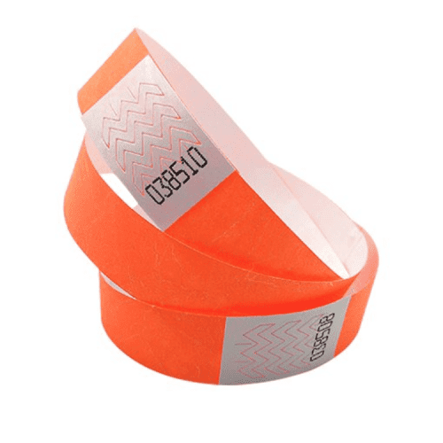 Plain Tyvek Wristbands -Orange