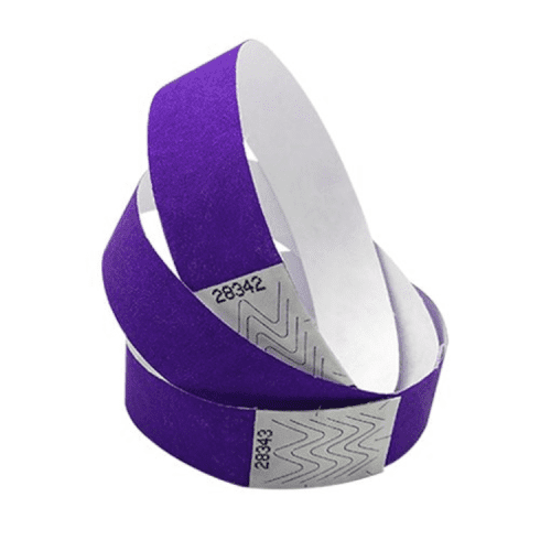 Plain Tyvek Wristbands - Purple