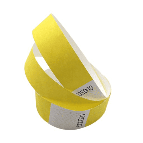 Plain Tyvek Wristbands - Yellow
