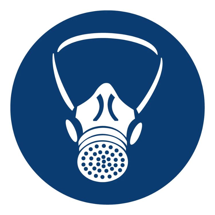 RESPIRATORY PROTECTION SHALL BE WORN SAFETY SIGN (MV 2)