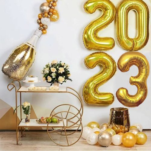 Gold Letters & Numbers Balloons