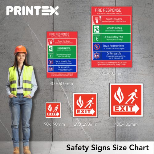 Safety Signs Sizing Chart