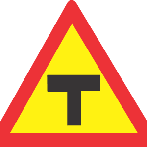 TEMPORARY T-JUNCTION ROAD SIGN (TW104)