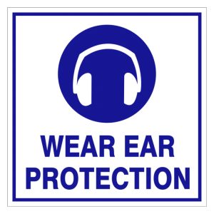 WEAR EAR PROTECTION SAFETY SIGN (M11)