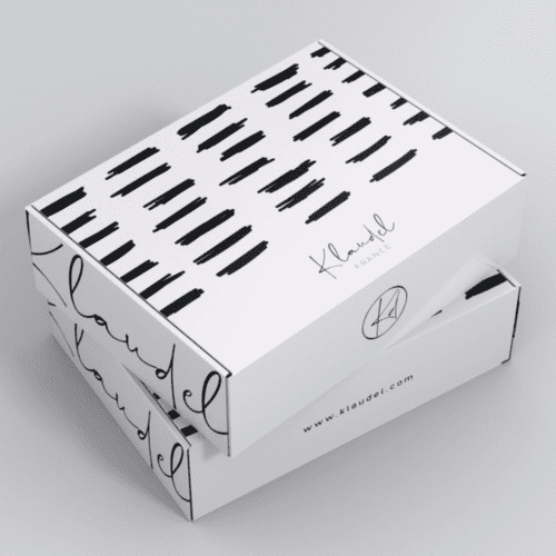 White Shipper Box (Black Print)