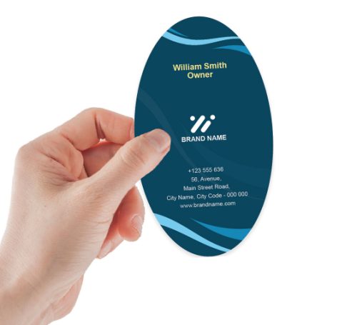 Oval Business Cards Printing