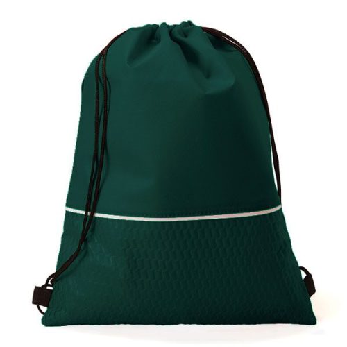 Dark Green Ridge Drawstring Bag