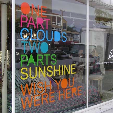 Coloured Window Cut-Outs & Lettering