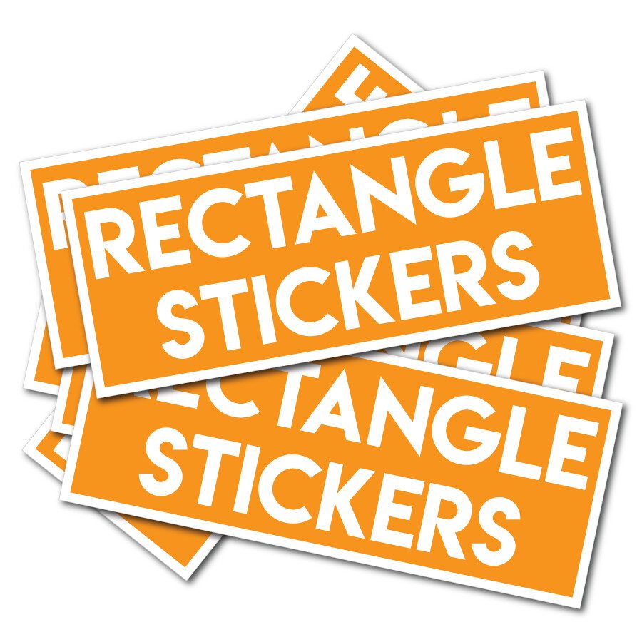 Rectangle Sticker Singles - 50mm x 25mm