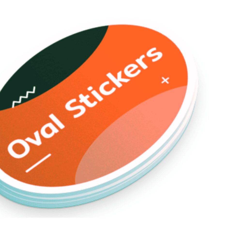Oval Sticker Singles – 125mm x 75mm