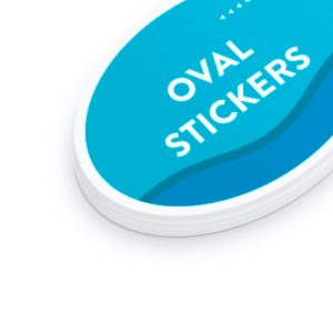 Oval Sticker Singles – 150mm x 100mm