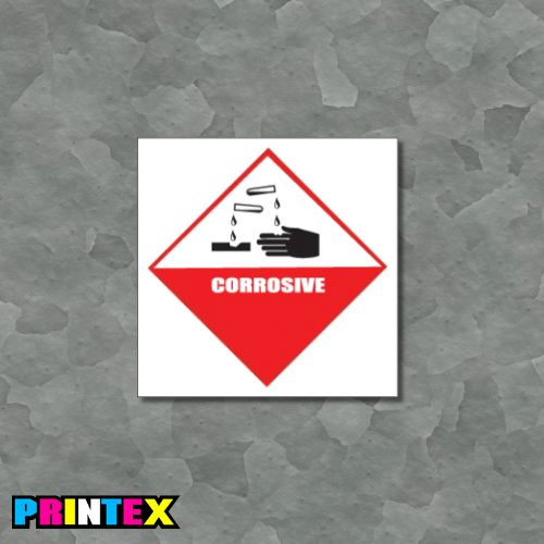 Corrosive Warning Business Sign - Waste