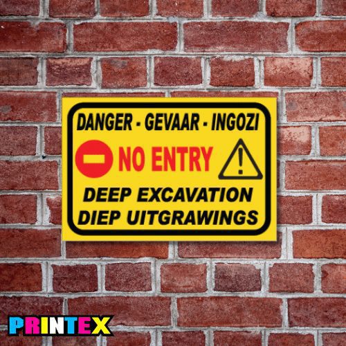 Danger Deep Excavation Business Sign