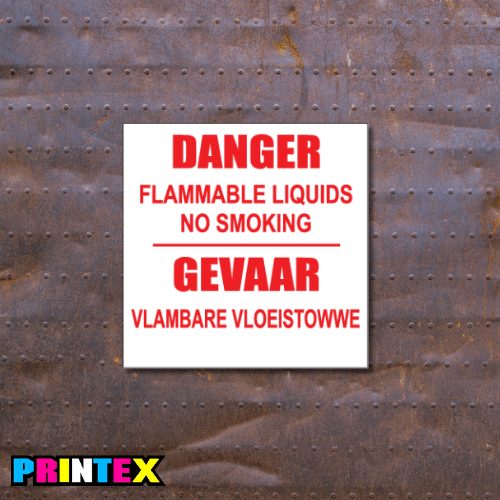 Danger Flammable Liquids Sign - Gas