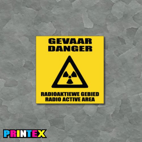 Danger Radio Active Area Business Sign - Waste