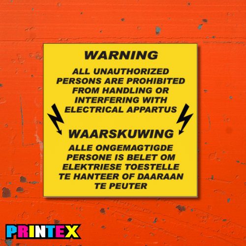 Electrical Shock Warning Business Sign - Electrical