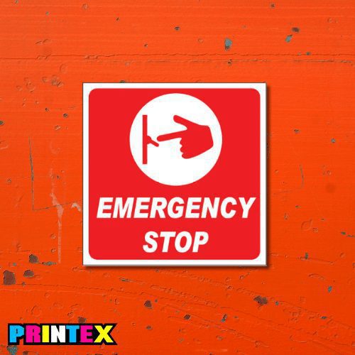 Emergency Stop Business Sign - Electrical