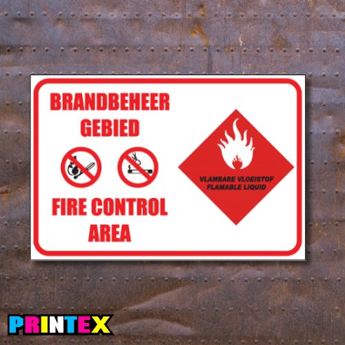 Fire Control Area Sign - Gas