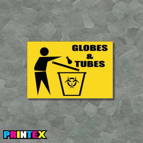 Globes & Tubes Disposal Business Sign - Waste