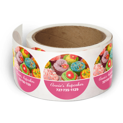 95x95mm Paper Round Roll Labels