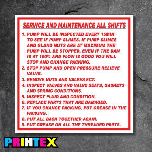 Service Maintenance All Shifts Business Sign